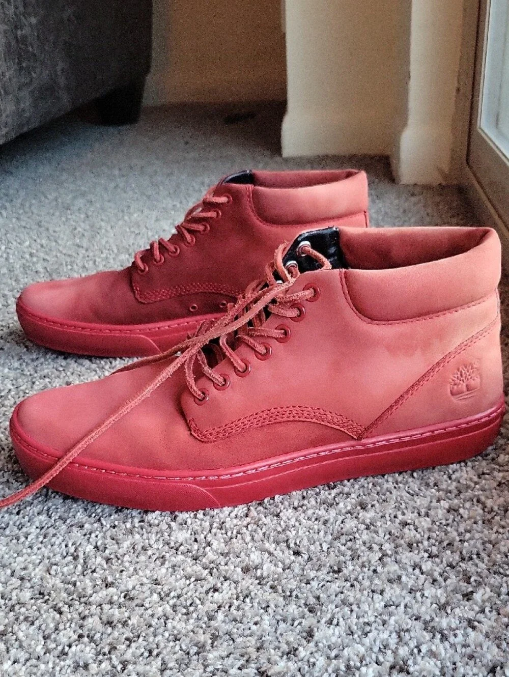 Timberland Men's Red Leather Chukka Boots